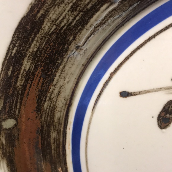 Vintage MCM Dansk Japan Niels Refsgaard Stoneware Heron Platter/Low Profile Bowl - Picture 5 of 6